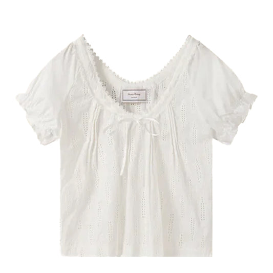 House of Sunny Sea Breeze Cotton Top Ivory