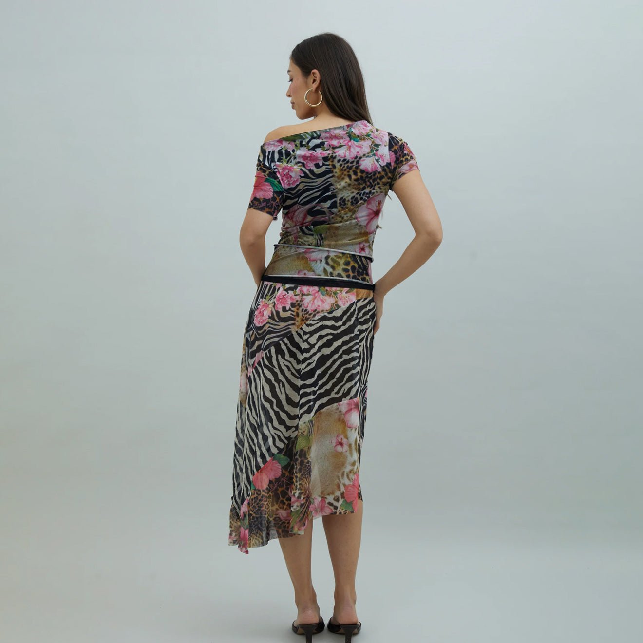 House of Sunny Tropical Mesh Top Multi