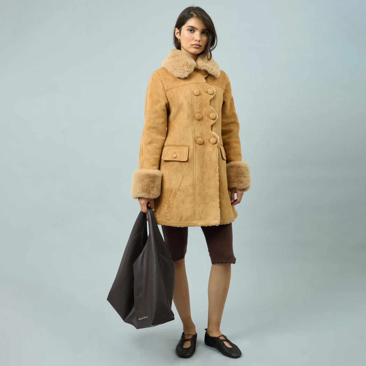 House of Sunny Womens Dolly Coat Sand Beige