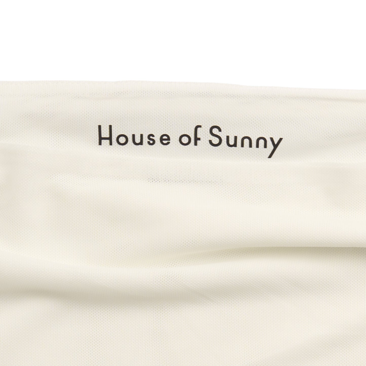 House of Sunny Womens Double Layer L/S Mesh Top Vintage White