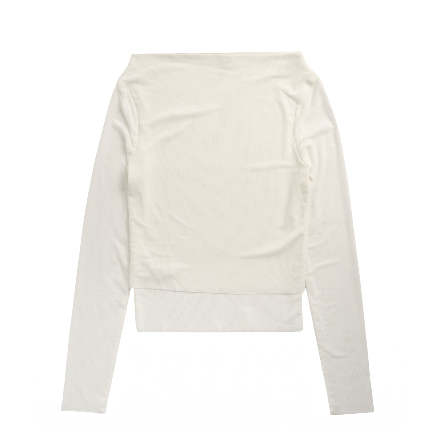 House of Sunny Womens Double Layer L/S Mesh Top Vintage White