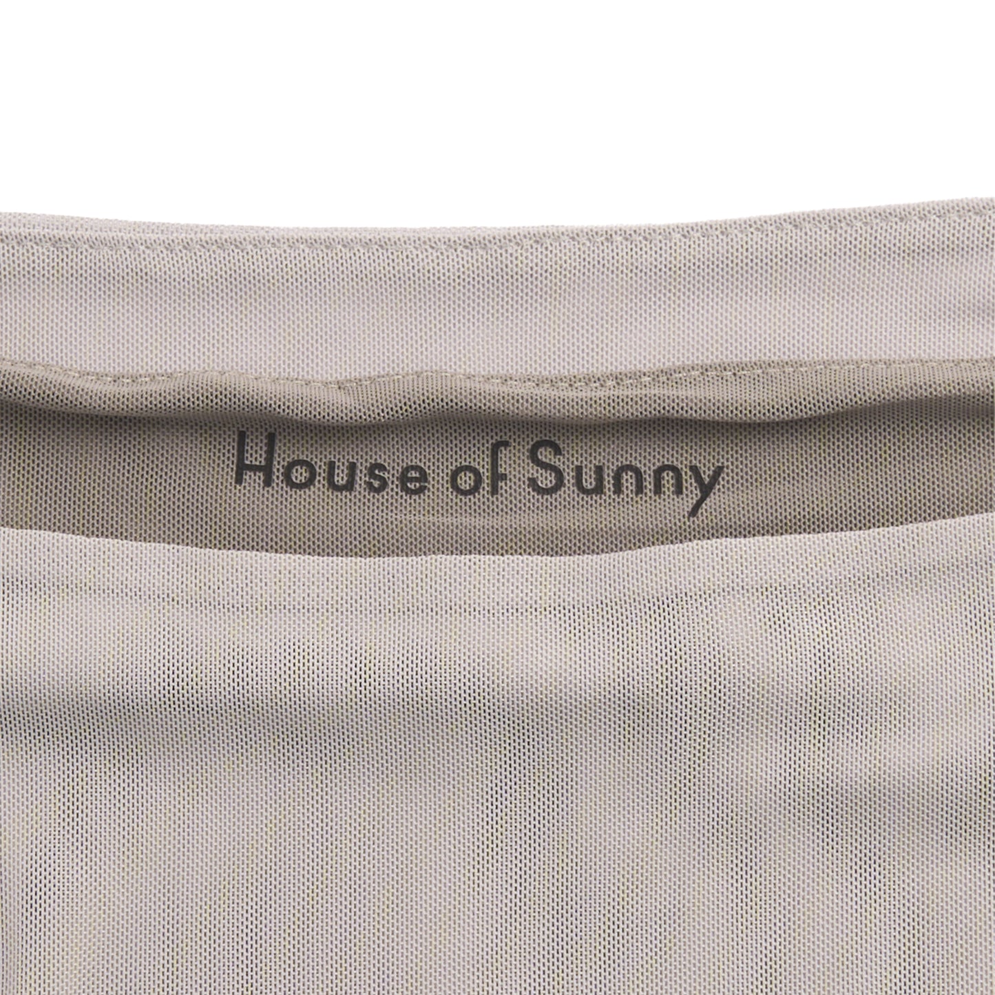 House of Sunny Womens Double Layer Mesh Top Pale Grey
