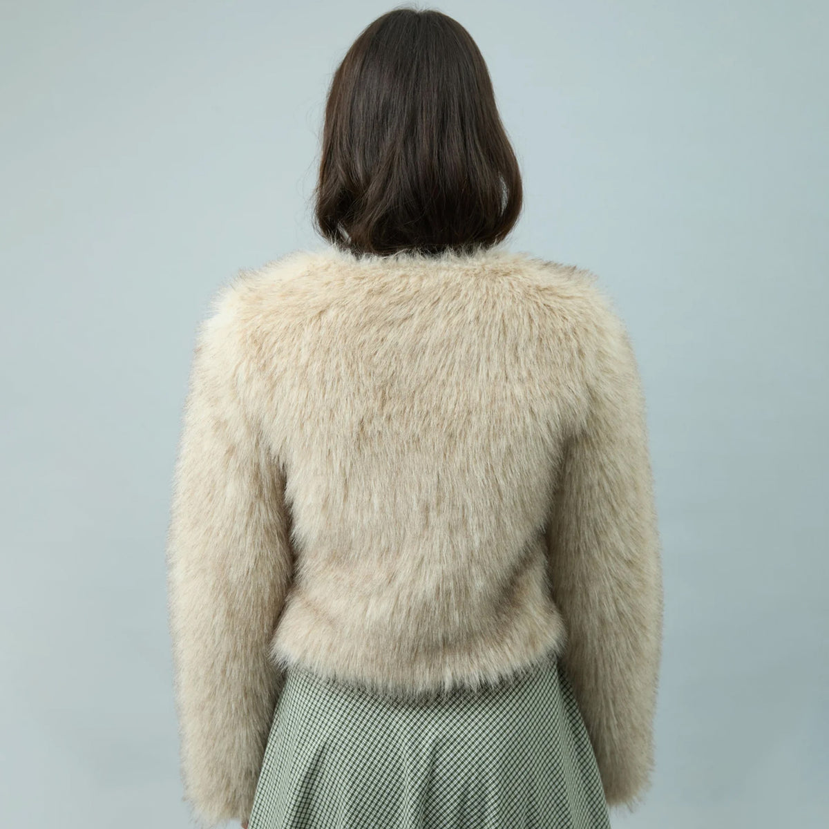 House of Sunny Womens Gaia Fur Jacket Dipped