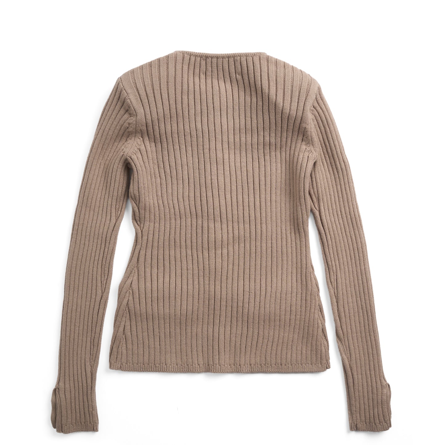 House of Sunny Womens Power Peggy Rib Knit Taupe