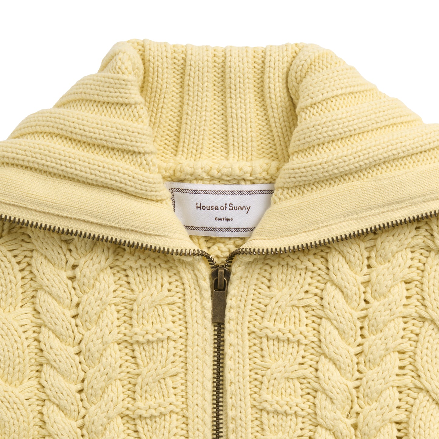 House of Sunny Womens Rolled Cuff Peggy Cardigan Butter