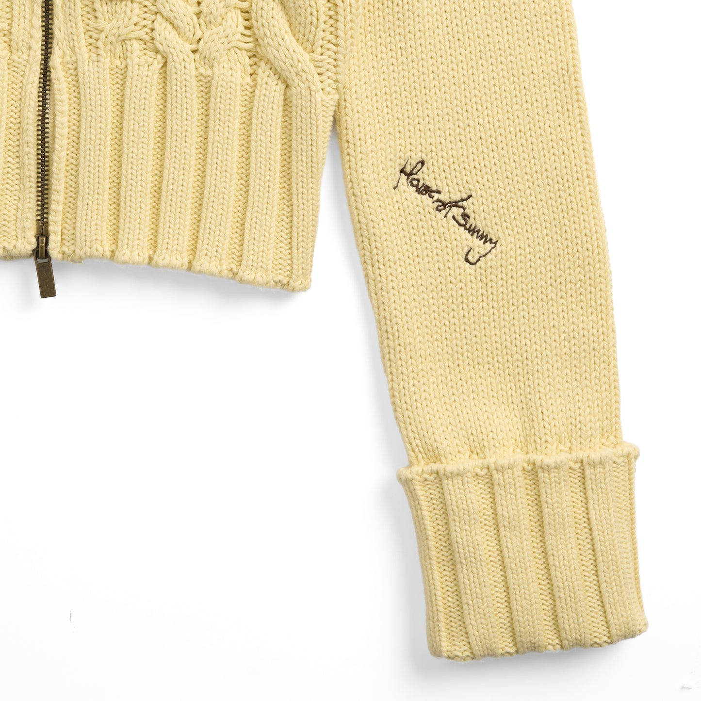 House of Sunny Womens Rolled Cuff Peggy Cardigan Butter