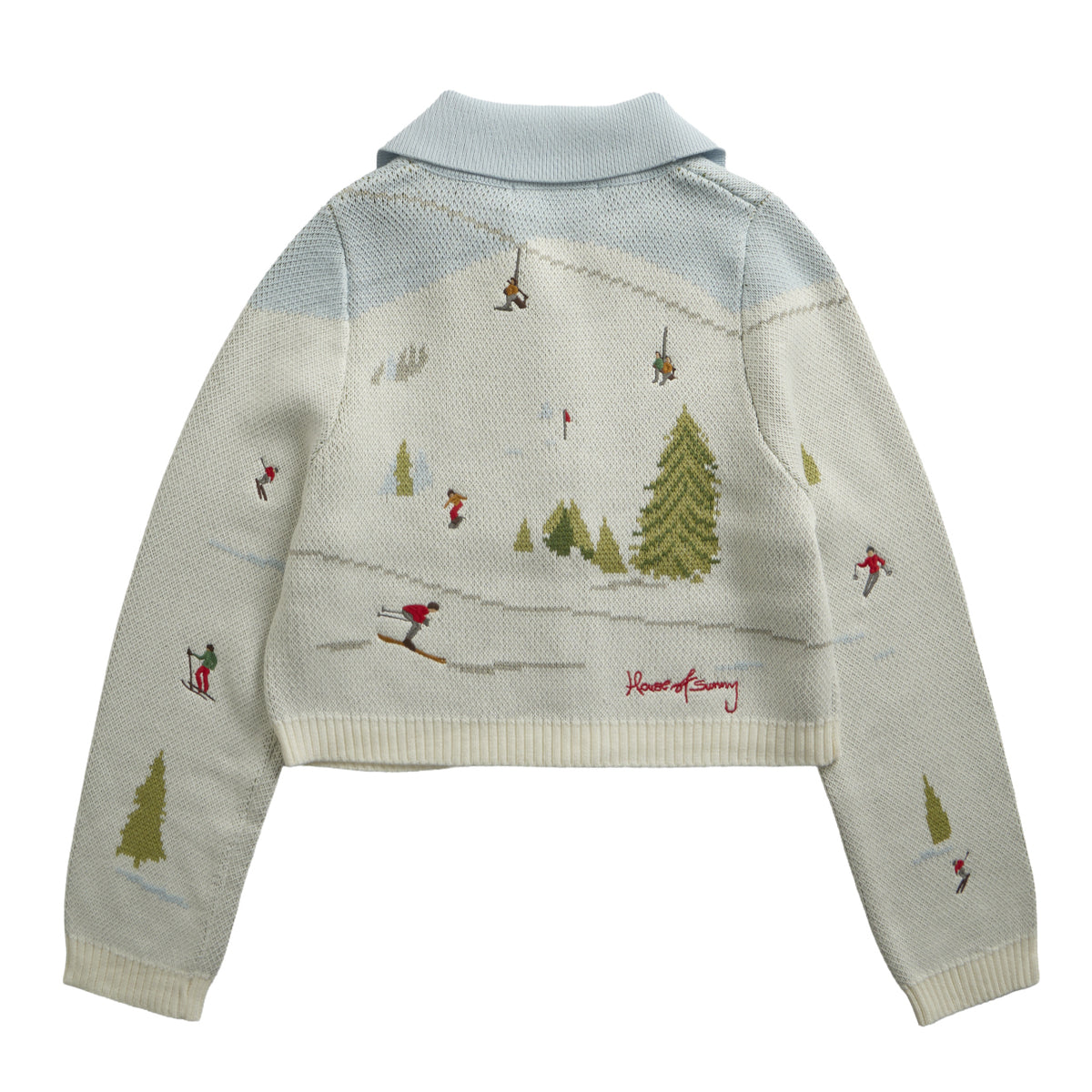 House of Sunny Womens Ski Tripper Cardigan Vintage White