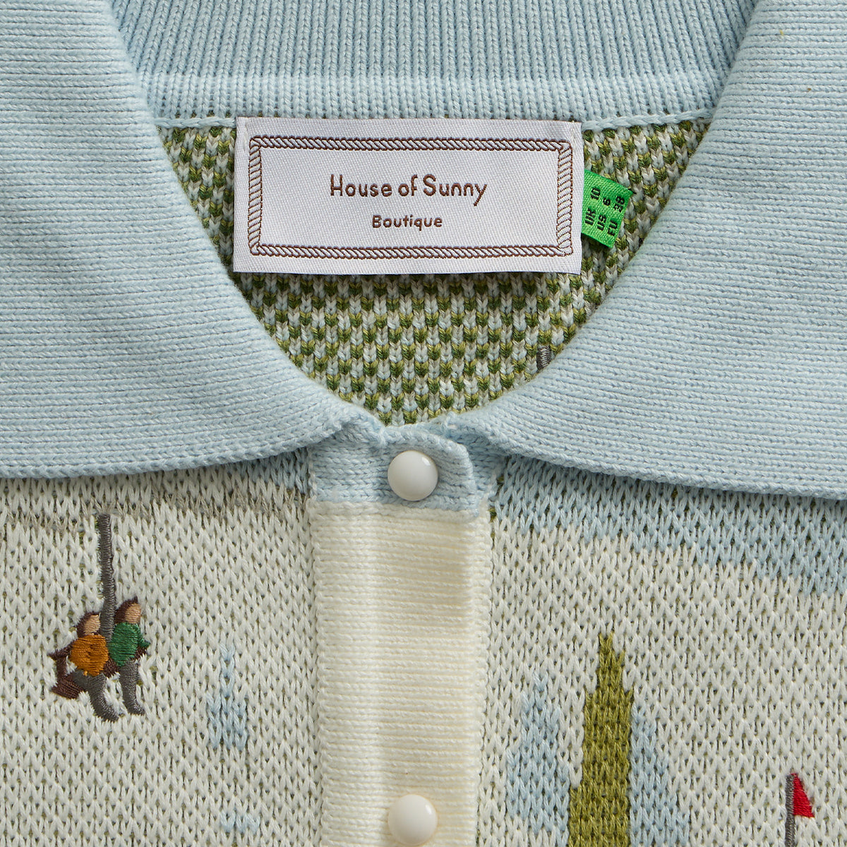 House of Sunny Womens Ski Tripper Cardigan Vintage White
