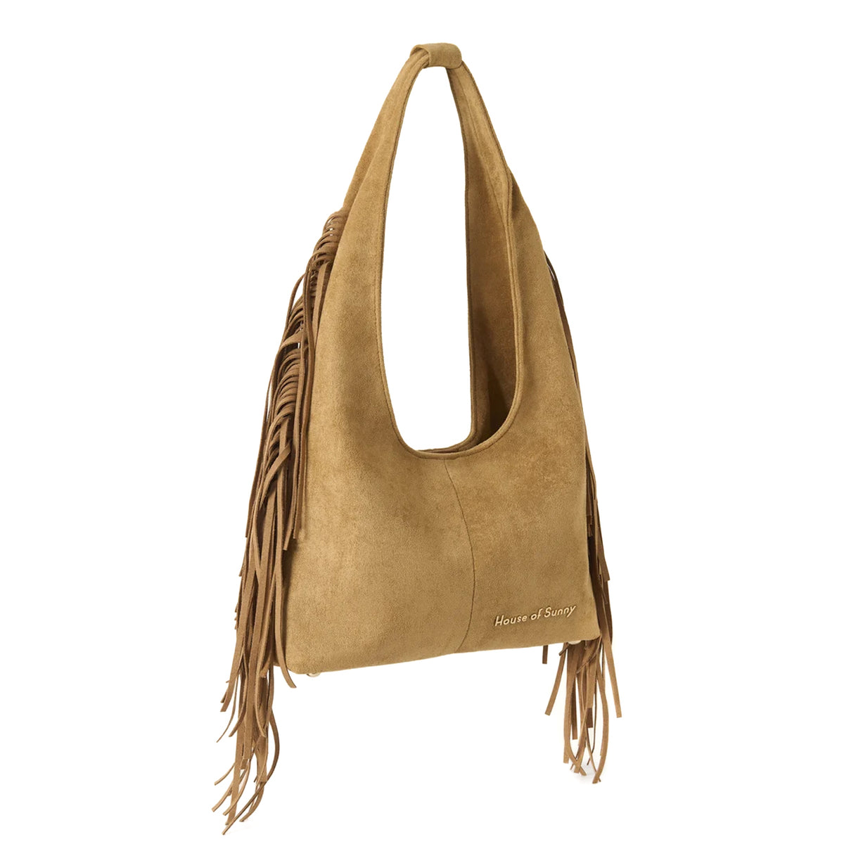 House of Sunny Womens Tassle Sling Shoulder Bag Tan