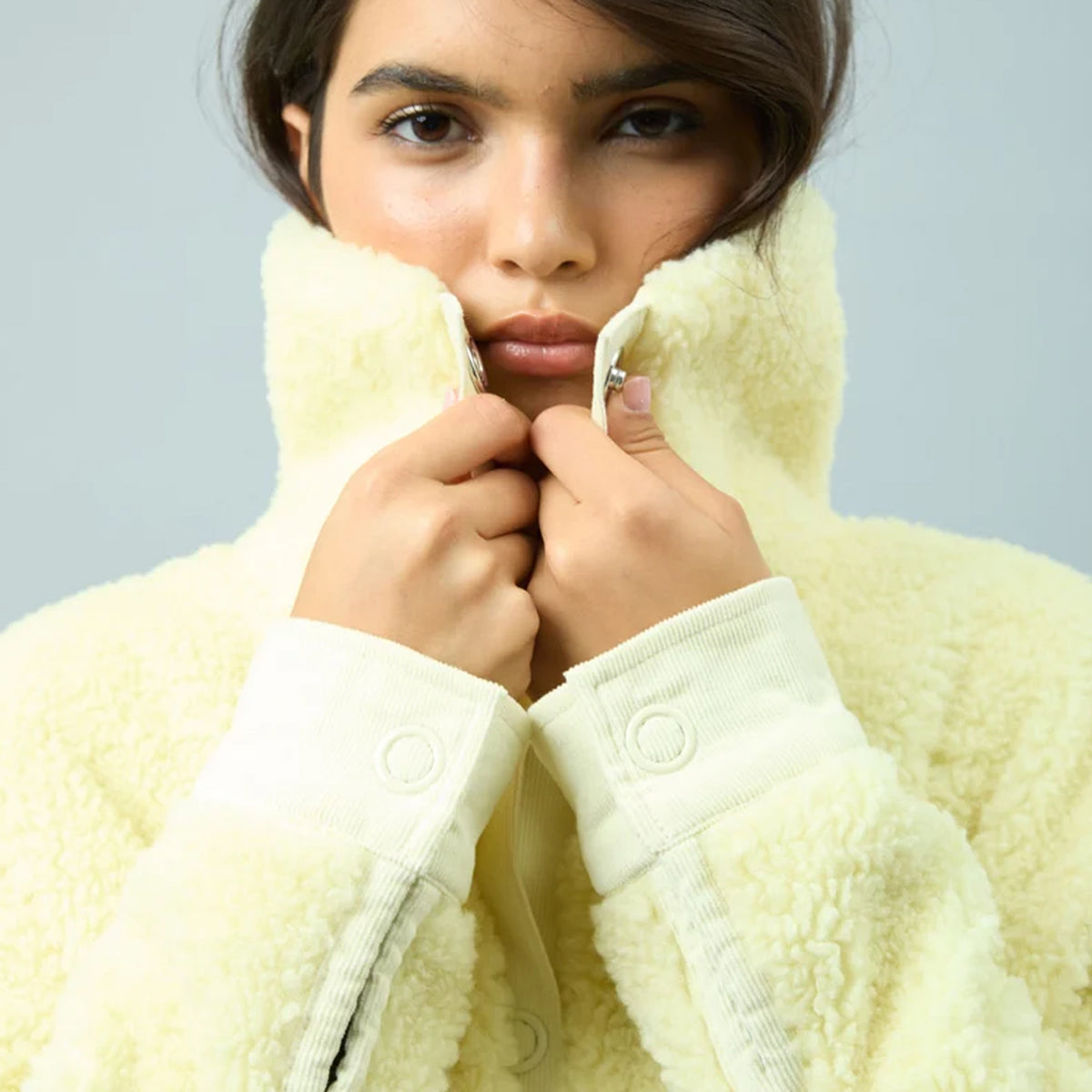 House of Sunny Womens Teddy Pullover Butter