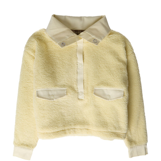 House of Sunny Womens Teddy Pullover Butter