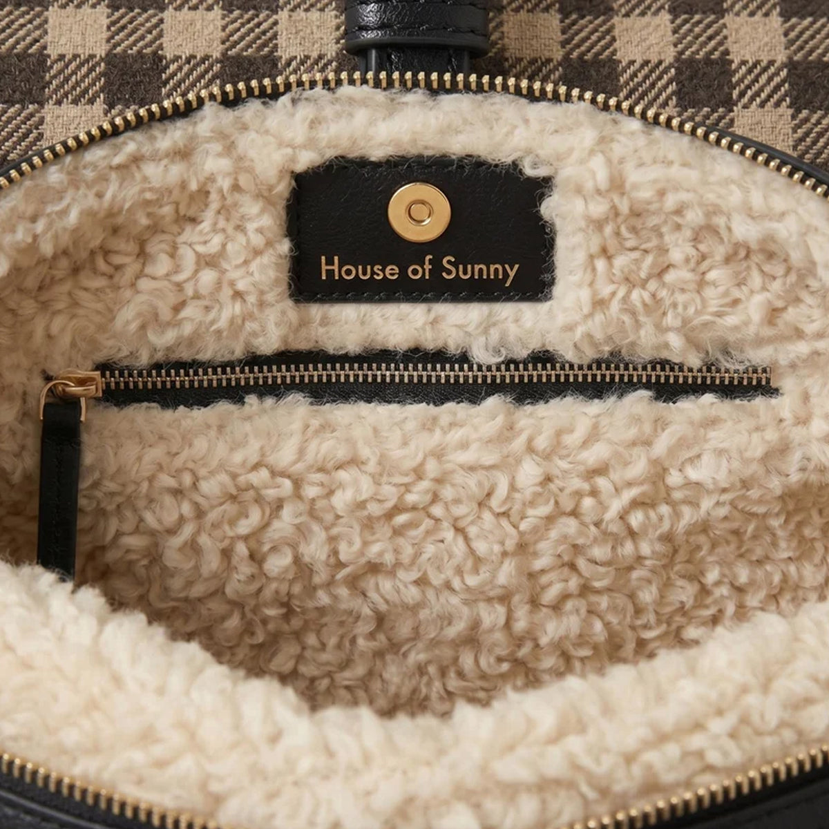 House of Sunny Womens The Shirley Bag Multi Check