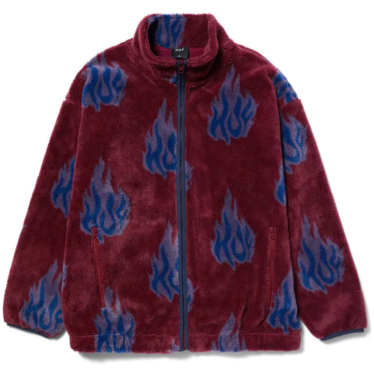 Huf Flamin Zip Sherpa Fleece Berry