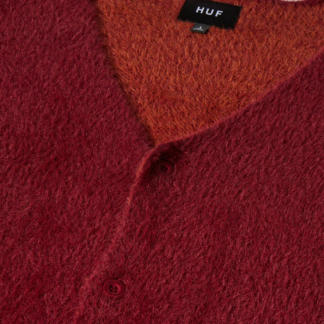 Huf Womens Merged Cardigan Berry