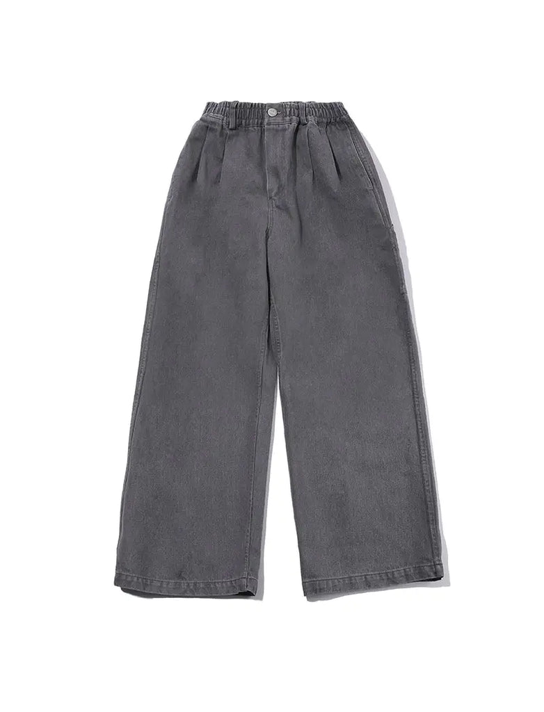 Kappy Two Tuck Wide Kation Pants Gray