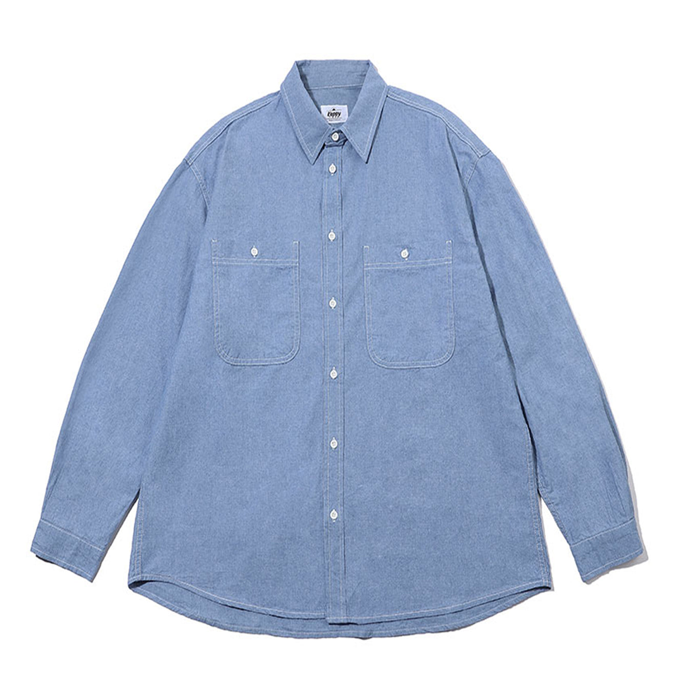 Kappy 2 Pocket Denim Shirt Light Blue - pam pam 