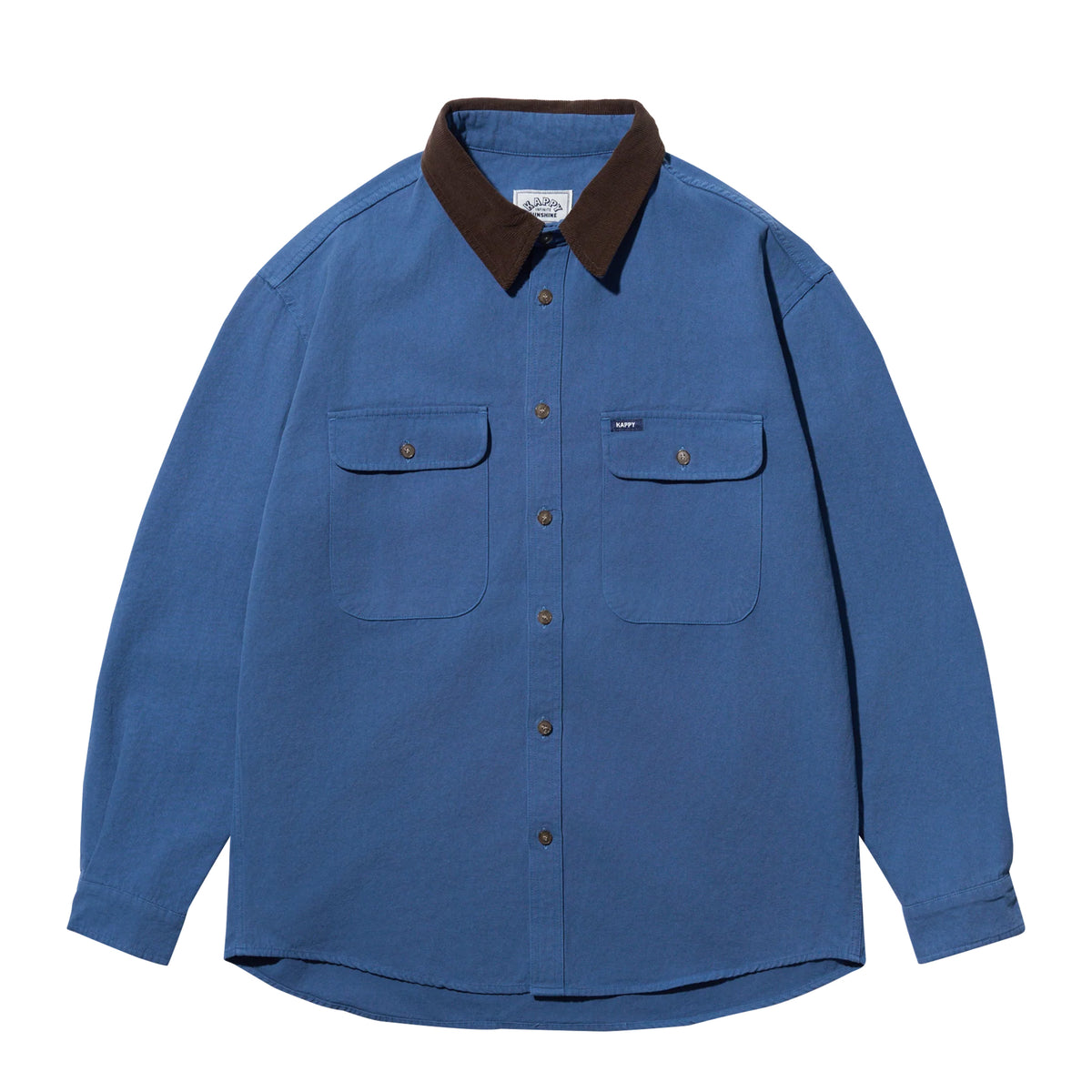 Kappy Canvas Work Shirt Jacket Blue