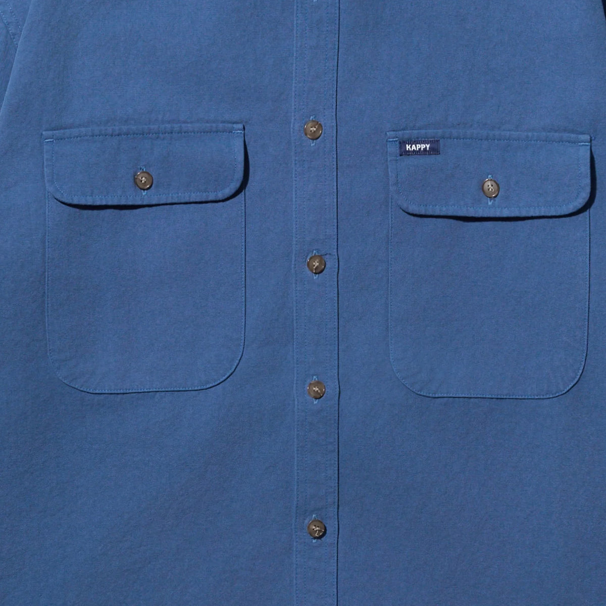 Kappy Canvas Work Shirt Jacket Blue