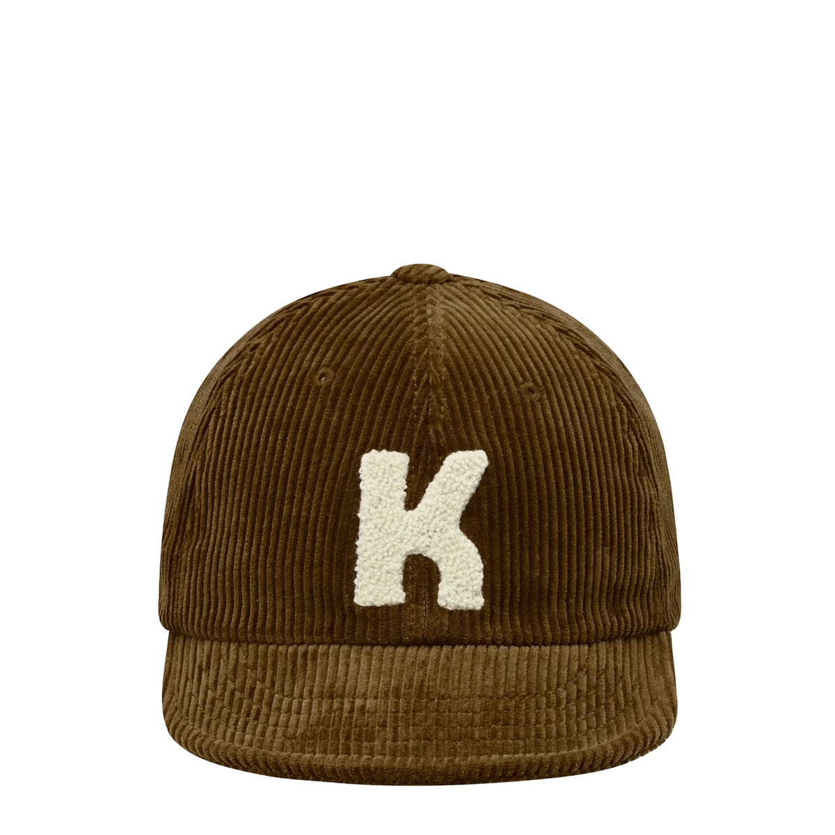 Kappy Corduroy Logo Cap Brown