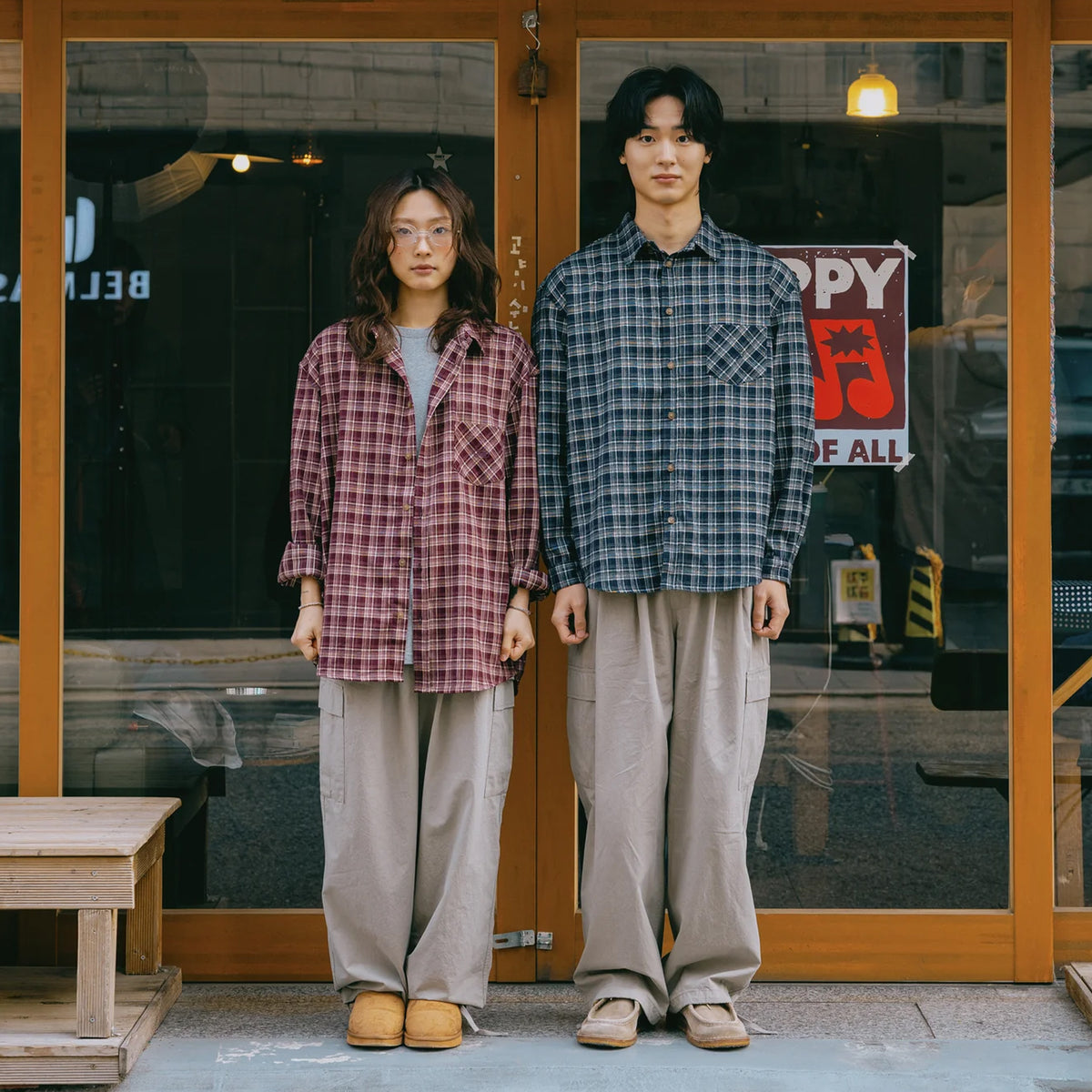 Kappy Flannel Check Shirt Navy