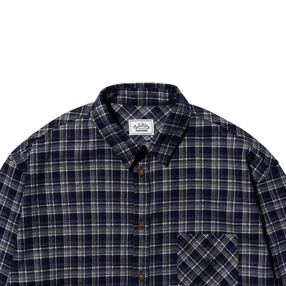 Kappy Flannel Check Shirt Navy
