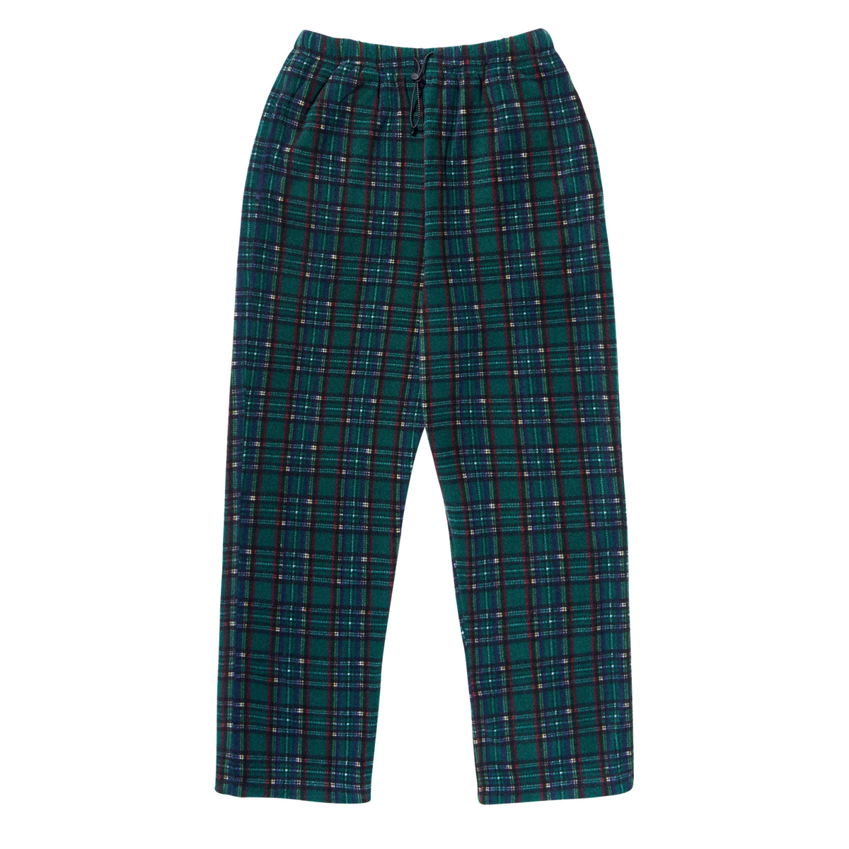 Kappy Fleece Check String Pants Green