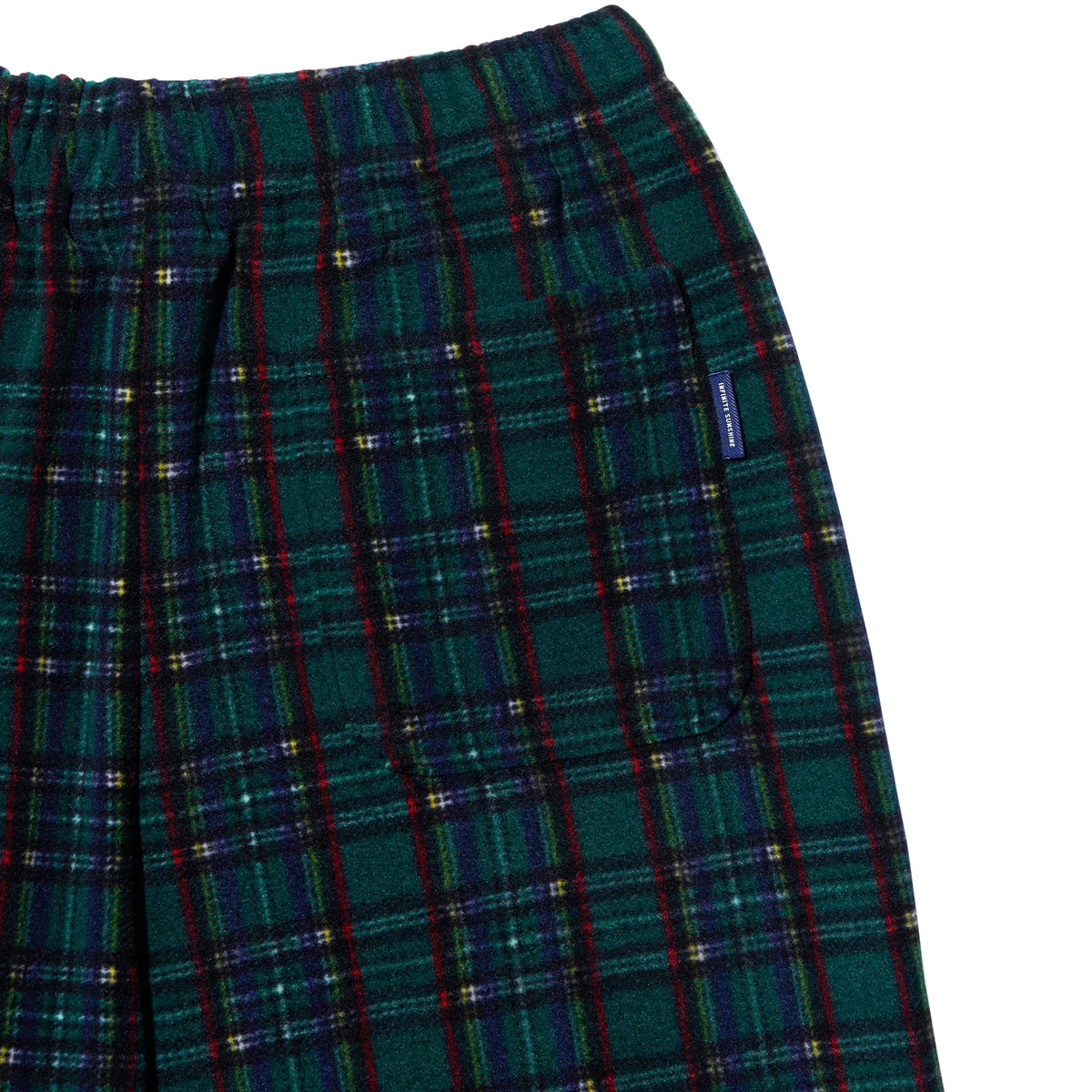 Kappy Fleece Check String Pants Green