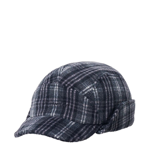 Kappy Fleece Check Trooper Hat Black