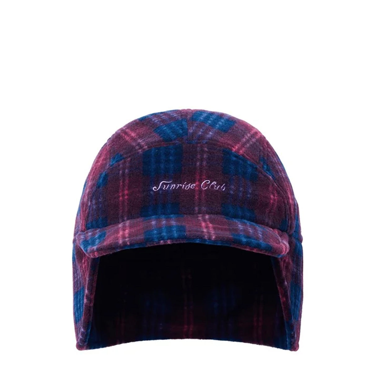 Kappy Fleece Check Trooper Hat Purple