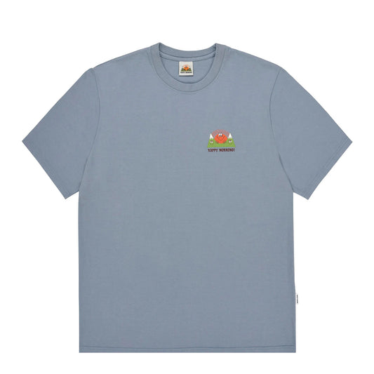 Kappy Kappy Morning Half T-Shirt Toru Fukuda Edition Dusty Blue - pam pam