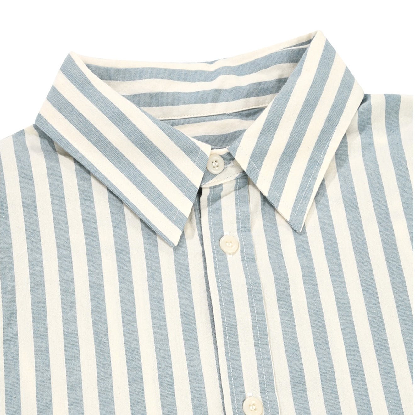 Kappy Melange Stripe Shirt Sky Blue - pam pam 