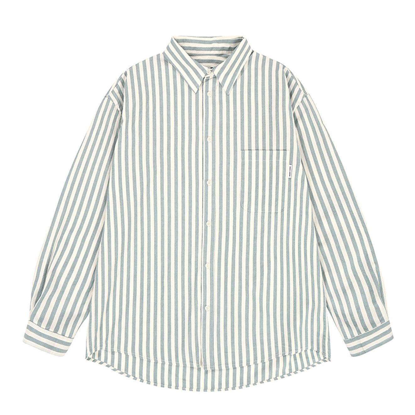 Kappy Melange Stripe Shirt Sky Blue - pam pam 