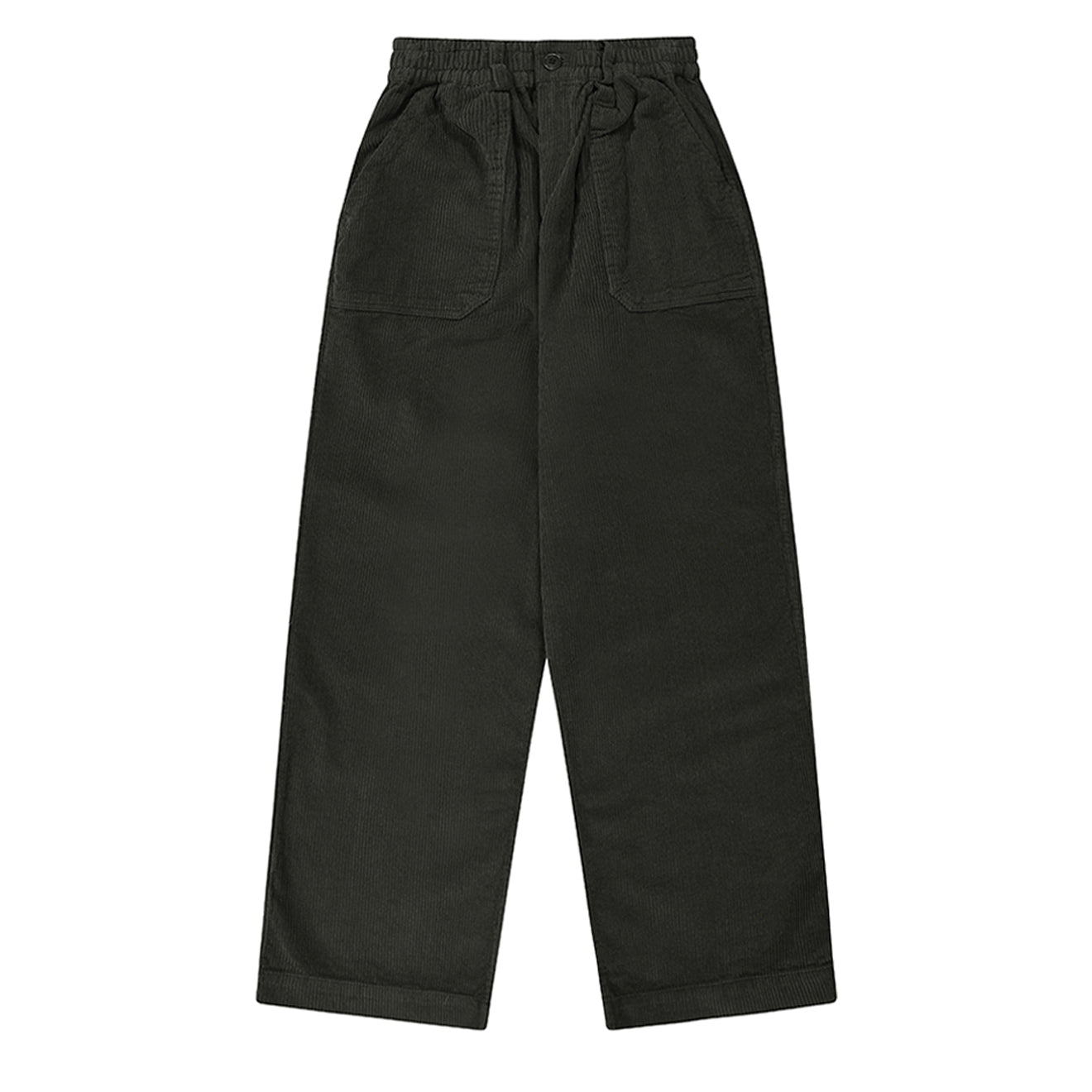 Kappy One Tuck Fatigue Corduroy Pants Charcoal - pam pam 