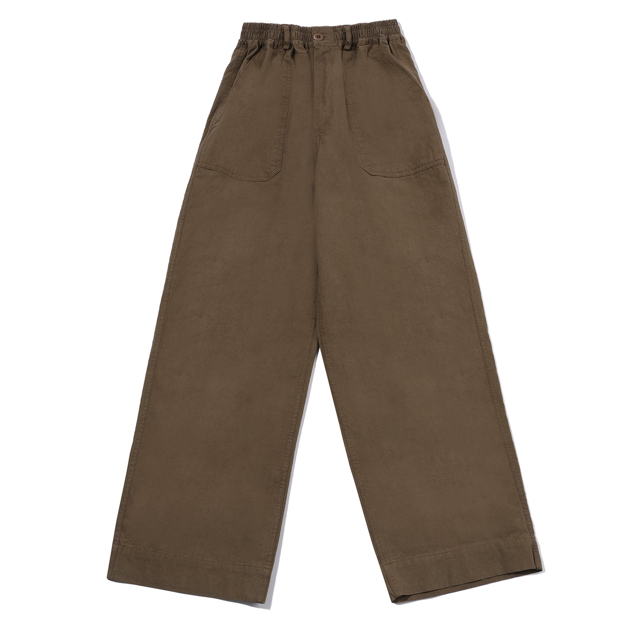 Kappy One Tuck Wide Fatigue Pants Brown