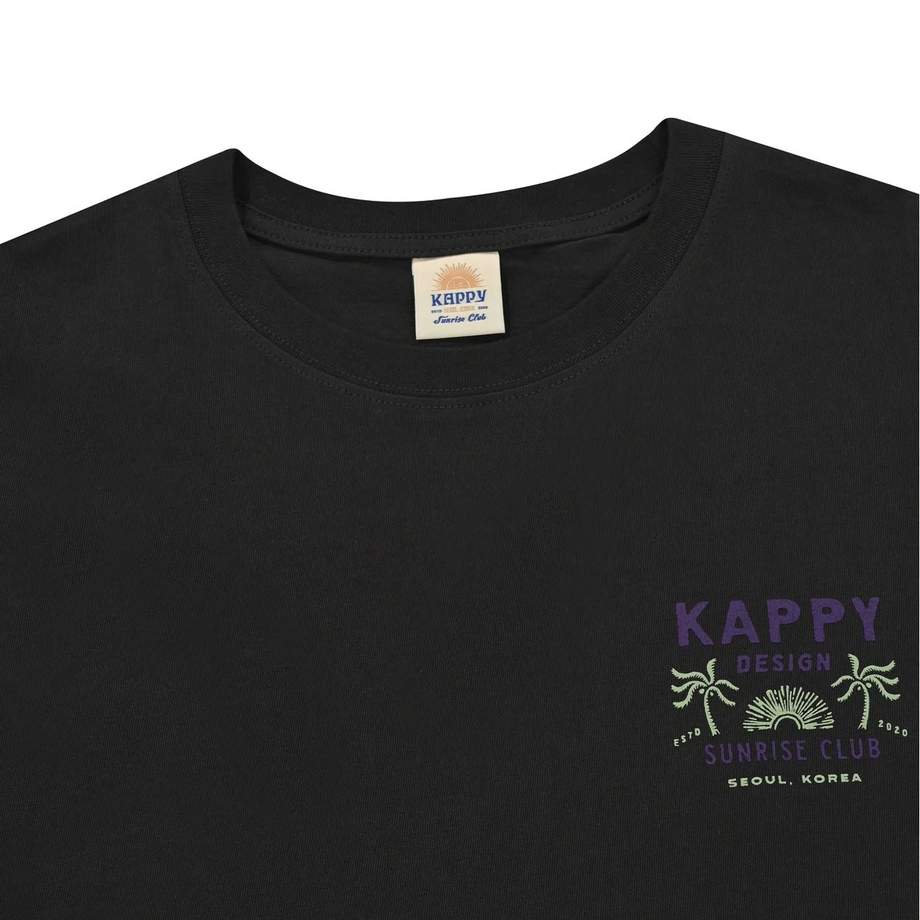 Kappy Palm Coast Half T-Shirt Charcoal - pam pam 