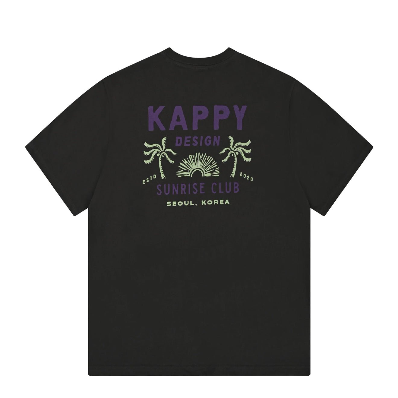 Kappy Palm Coast Half T-Shirt Charcoal - pam pam 
