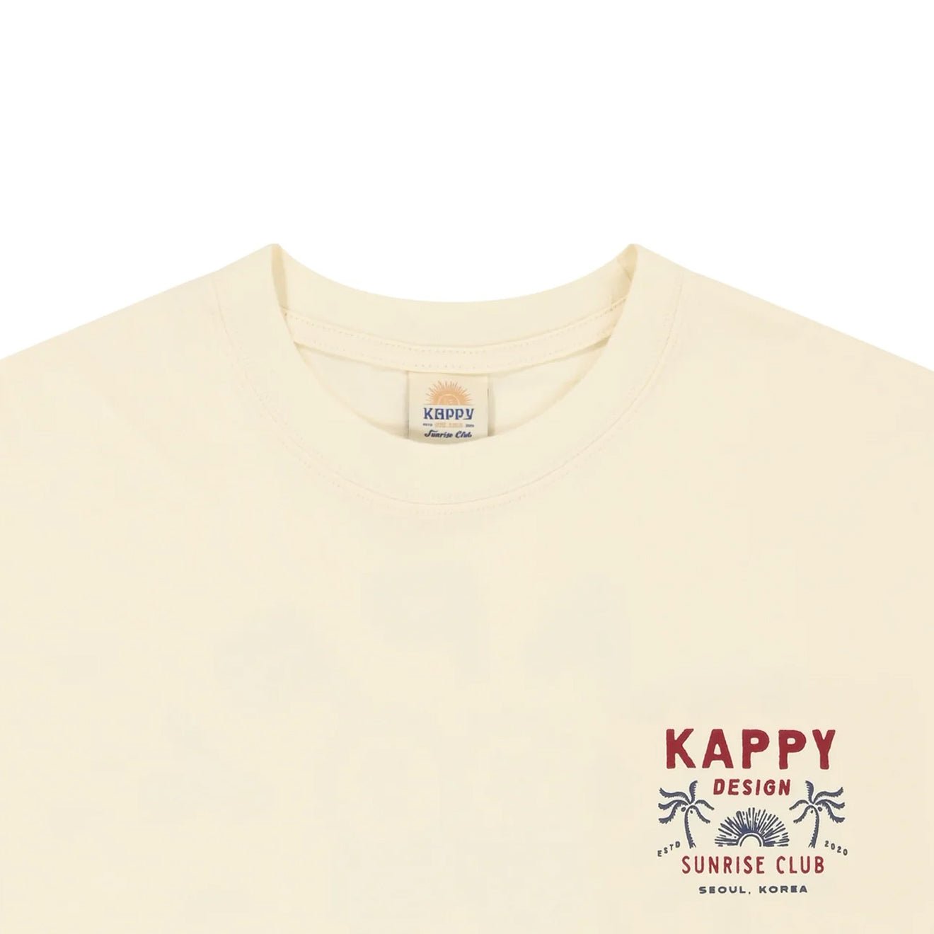 Kappy Palm Coast Half T-Shirt Cream - pam pam 