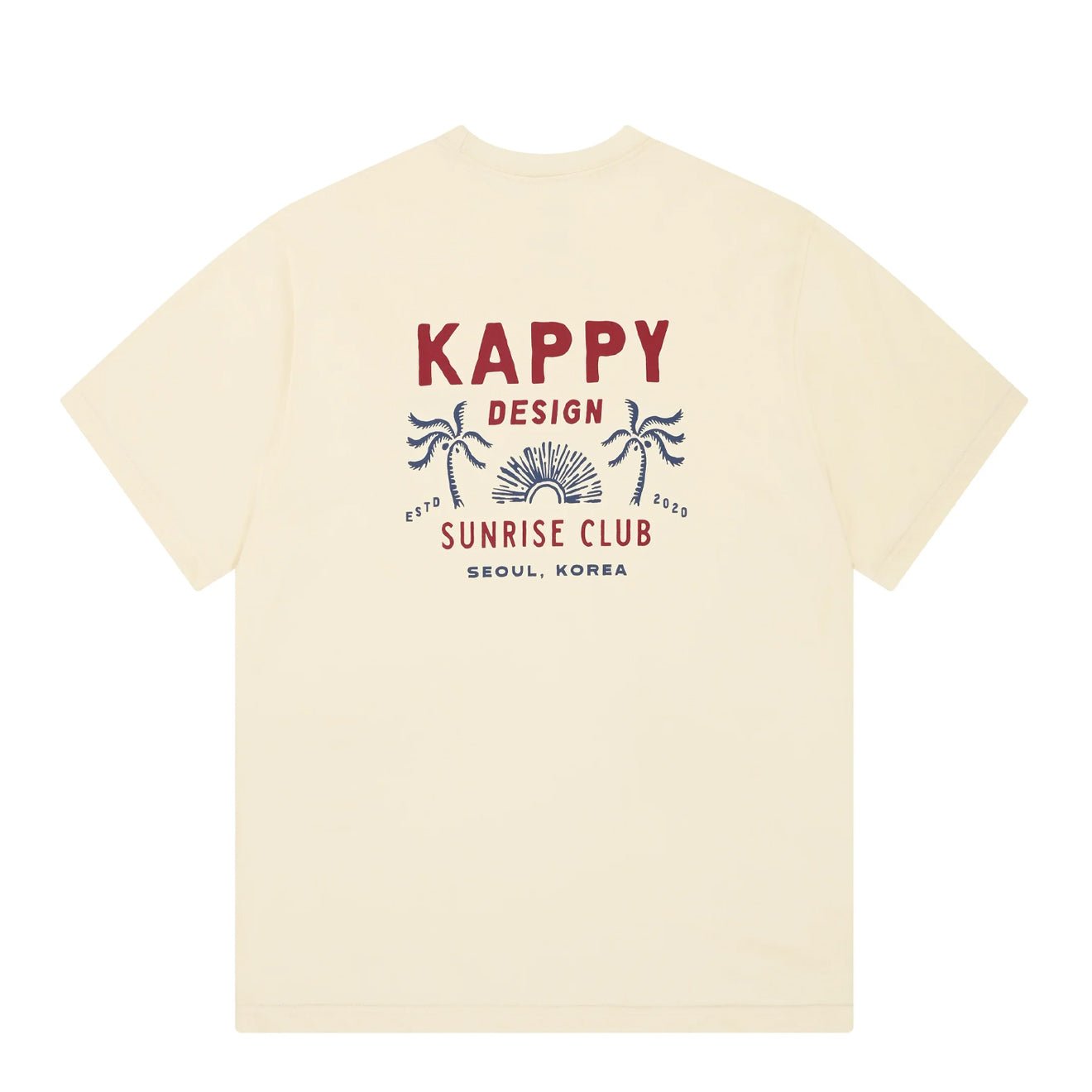 Kappy Palm Coast Half T-Shirt Cream - pam pam 