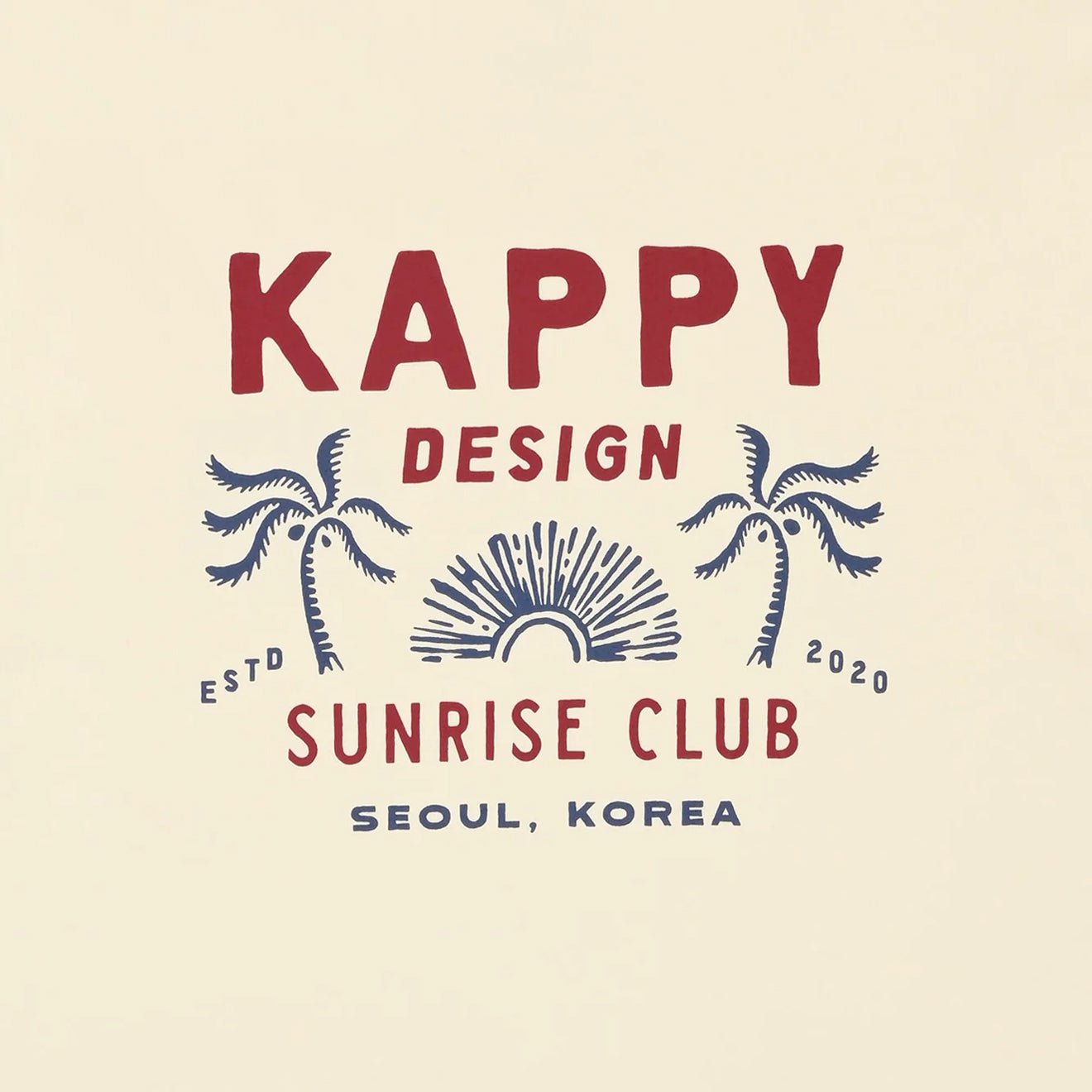Kappy Palm Coast Half T-Shirt Cream - pam pam 