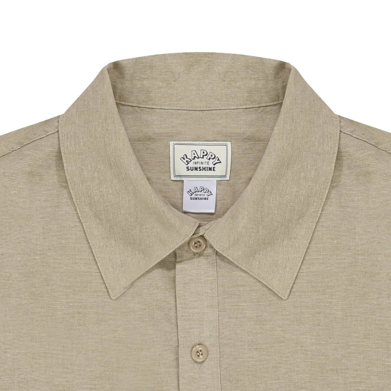 Kappy Pigment Henley Neck Half Shirt Beige - pam pam 