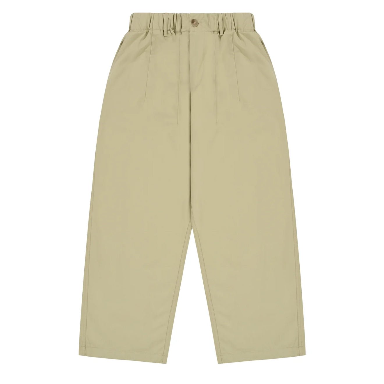Kappy Pintuck Wide Chino Pants Beige - pam pam 