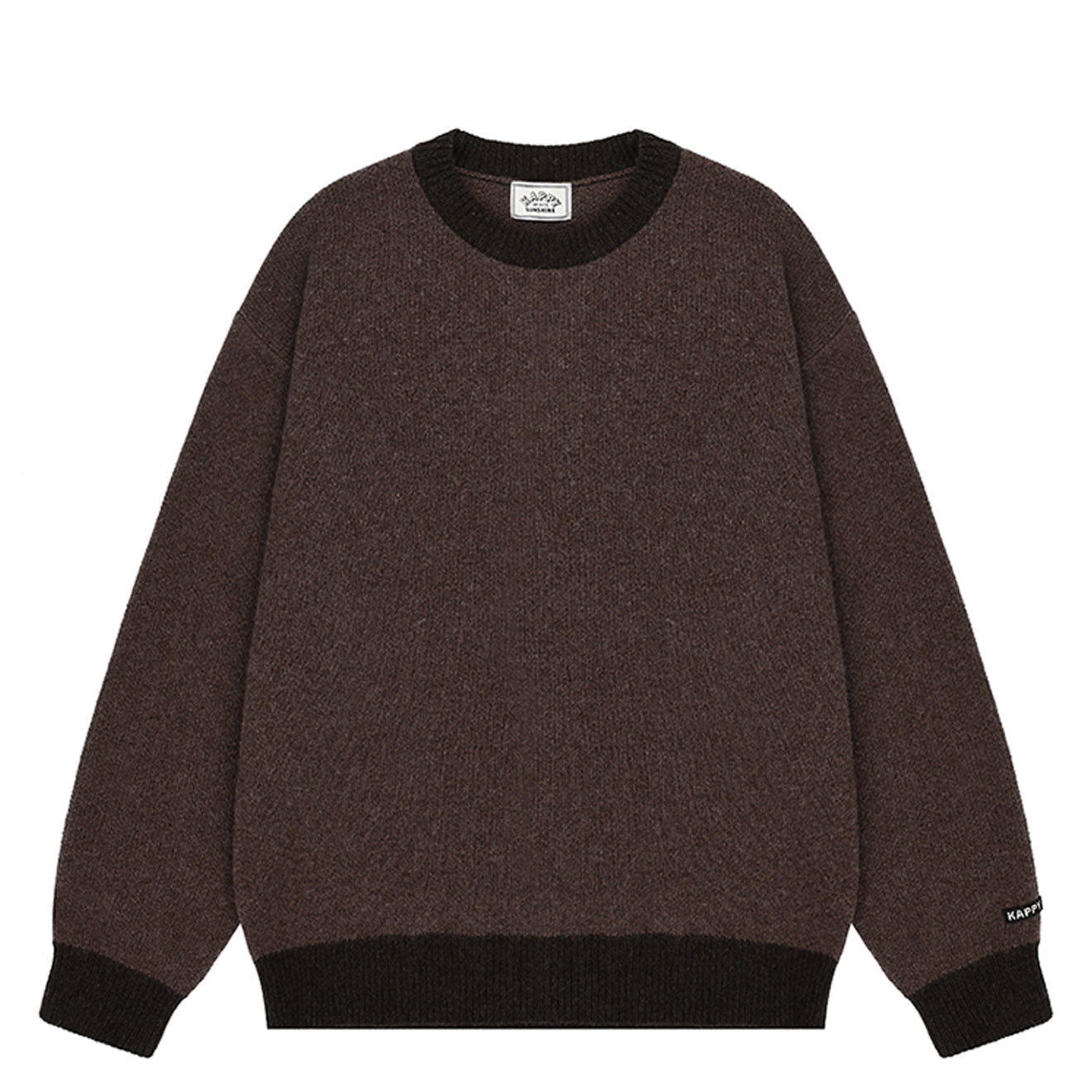 Kappy Ringer Round Wool Knit Brown - pam pam 