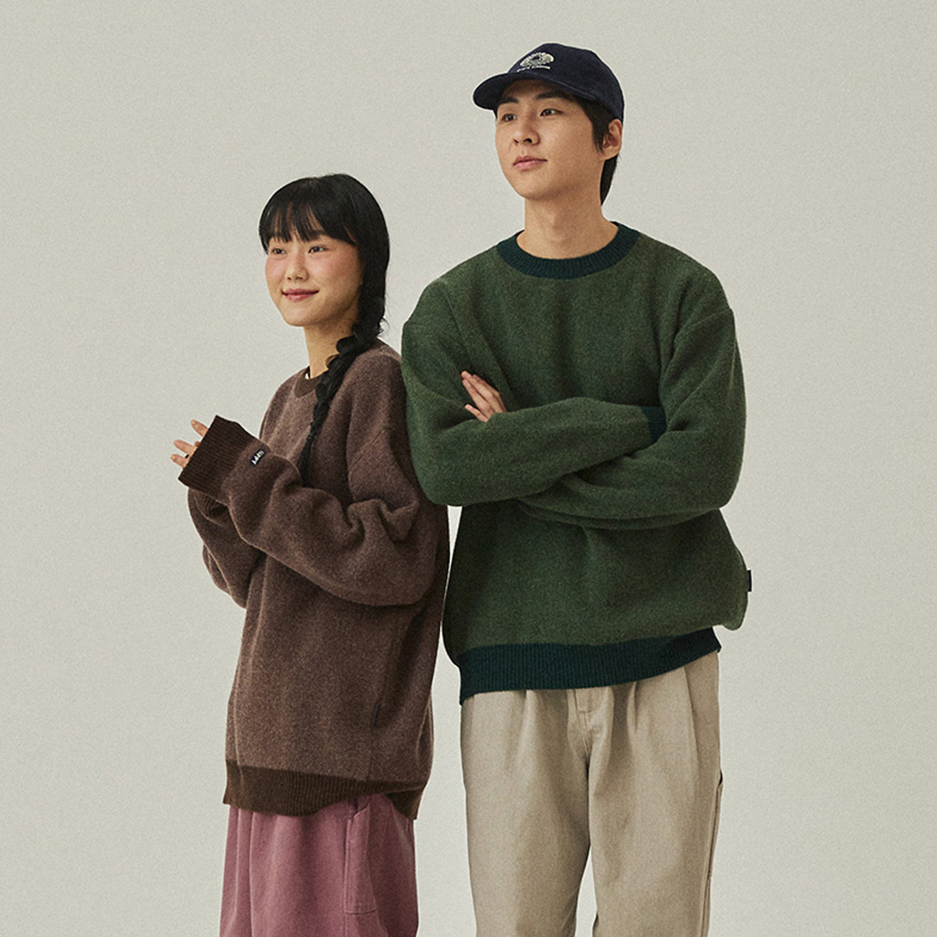 Kappy Ringer Round Wool Knit Green - pam pam 