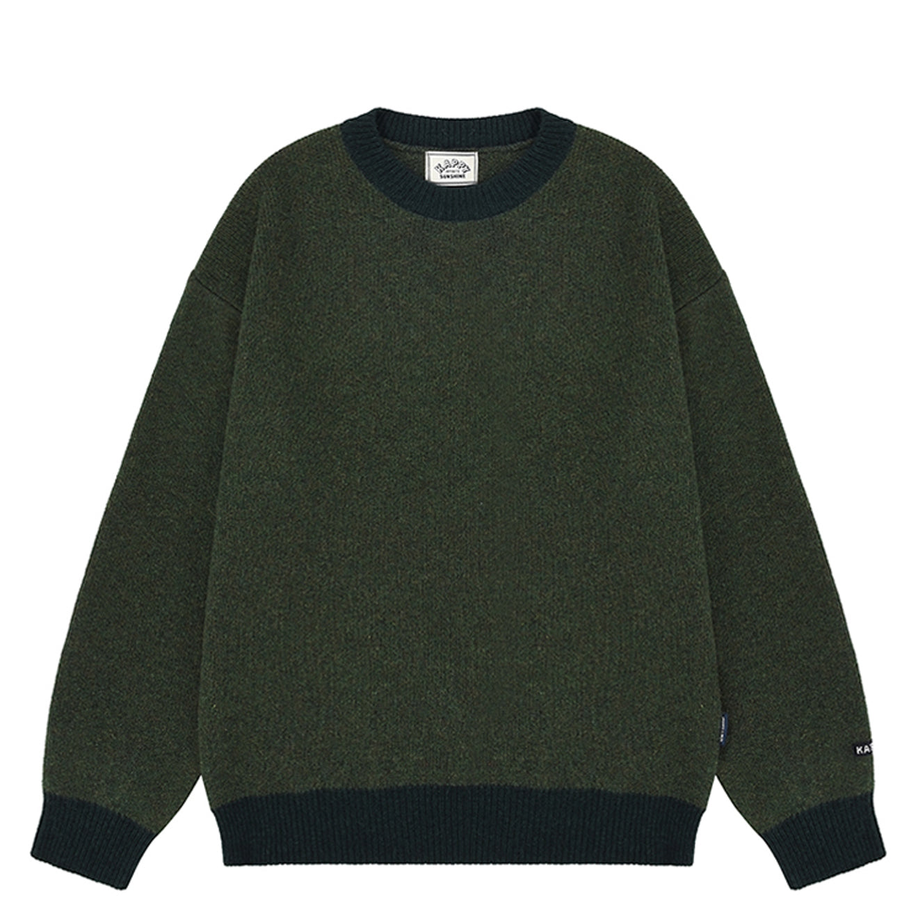 Kappy Ringer Round Wool Knit Green - pam pam 