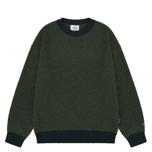 Kappy Ringer Round Wool Knit Green - pam pam