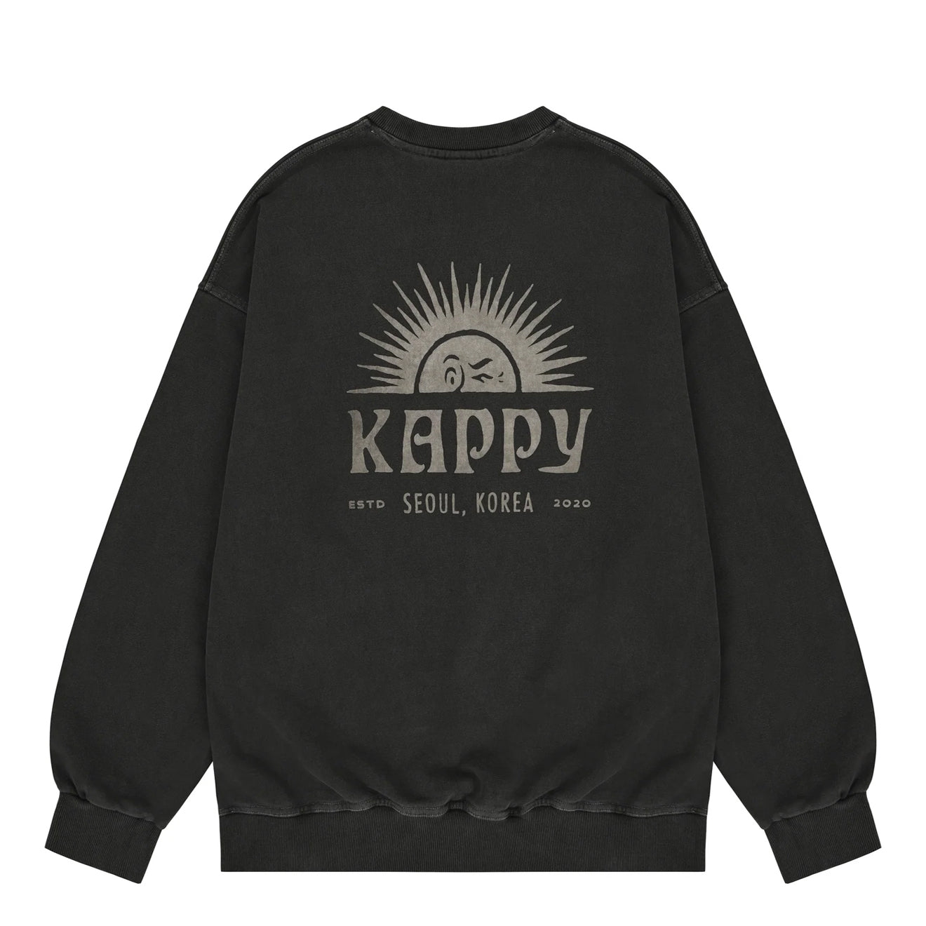 Kappy Sunny Wink Pigment Sweatshirt Charcoal - pam pam 