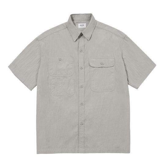 Kappy Sunrise Utility Half Shirt Greige - pam pam