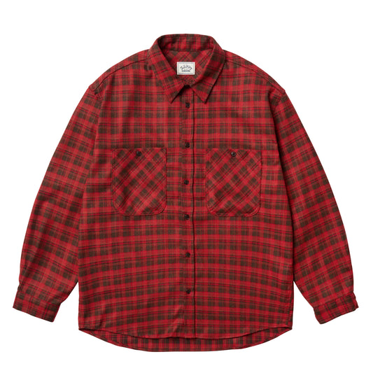 Kappy Two Pocket Flannel Check Shirt Red