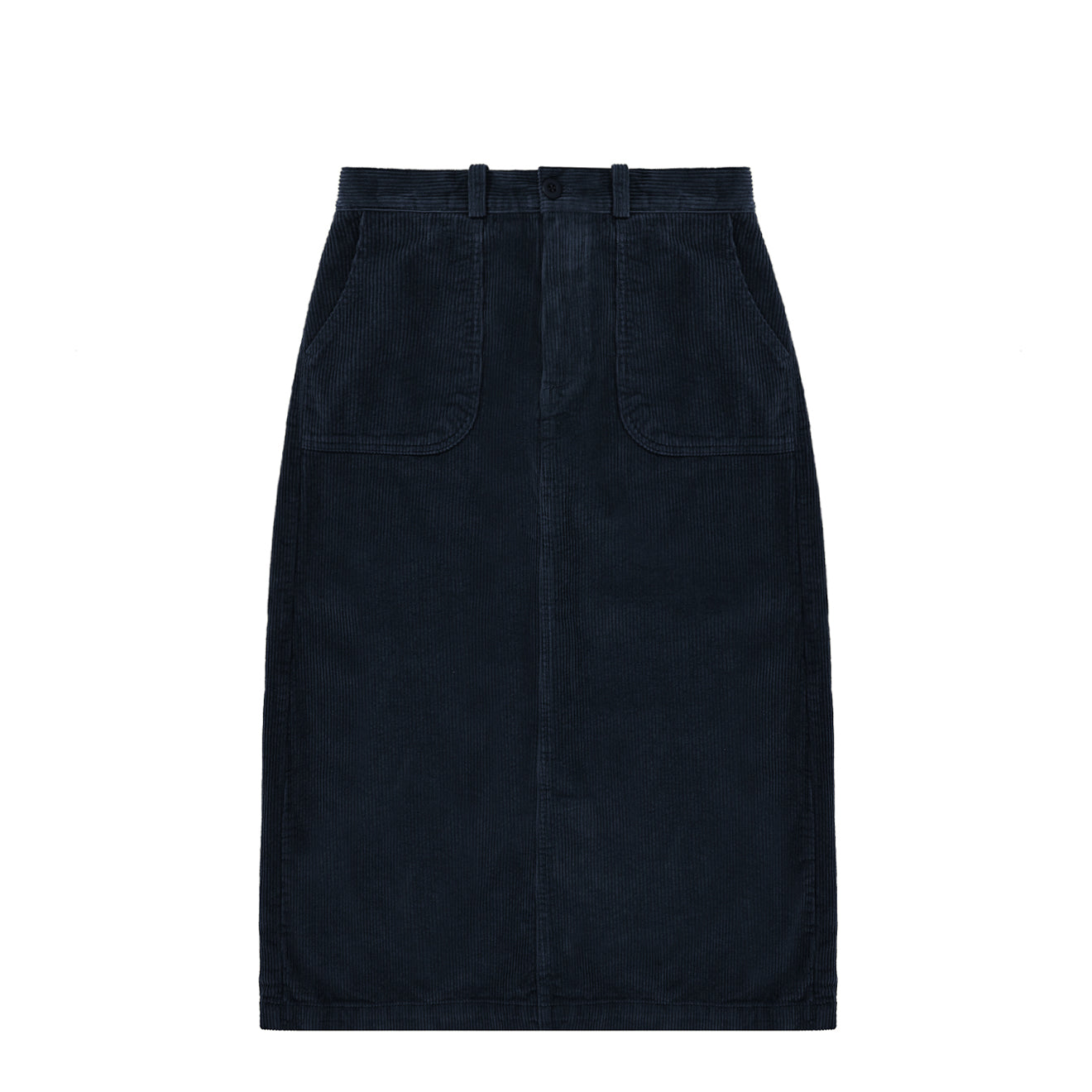 Kappy Womens Corduroy Fatigue Skirt Navy - pam pam 