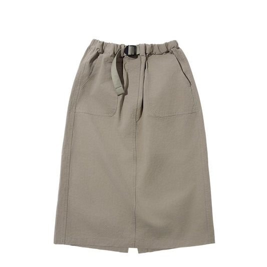 Kappy Womens Cotton Fatigue Skirt Beige - pam pam